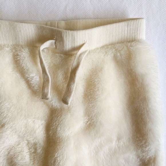 gymboree cream fluffy fleece joggers pants 3-6 months baby unisex - Picture 2 of 6